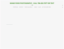 Tablet Screenshot of miamifoodphotography.com